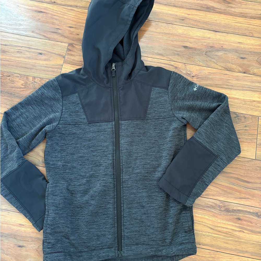 Columbia Kids Dark Hooded lightweight jacket size M (10/12)